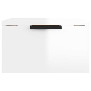 vidaXL Fächerschrank Wand-Nachttisch Hochglanz-Weiß 34x30x20 cm (1-St)