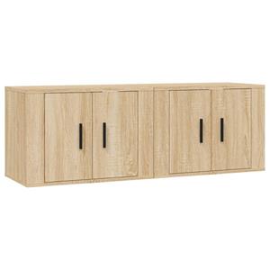 Vidaxl Tv-wandschränke 2 Stk. Sonoma-eiche 57x34,5x40 Cm