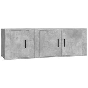 Vidaxl 2-tlg. Tv-schrank-set Betongrau Holzwerkstoff