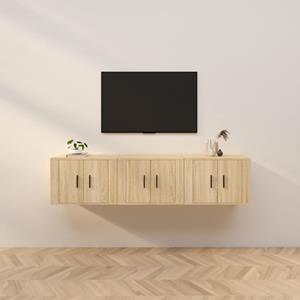 Vidaxl Tv-wandschränke 3 Stk. Sonoma-eiche 57x34,5x40 Cm