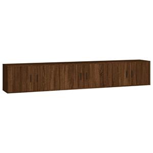 Vidaxl Tv-wandschränke 3 Stk. Braun Eichen-optik 80x34,5x40 Cm
