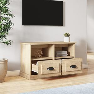 vidaXL Tv-meubel 80x35x50 cm bewerkt hout sonoma eikenkleurig