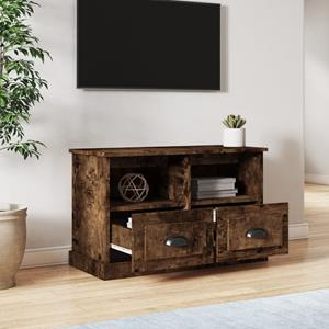 vidaXL Tv-meubel 80x35x50 cm bewerkt hout gerookt eikenkleurig