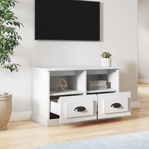 vidaXL Tv-meubel 80x35x50 cm bewerkt hout wit