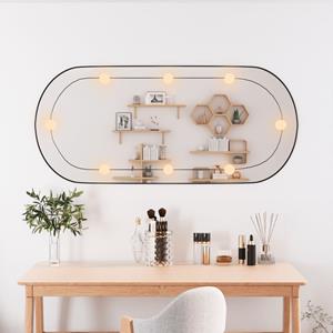 Vidaxl Wandspiegel Mit Led-leuchten 45x100 Cm Glas Oval