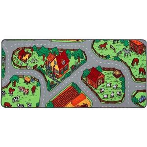 Primaflor-Ideen In Textil Kinderteppich BAUERNHOF, rechteckig, 5 mm Höhe, Straßen-Spiel-Teppich, Kinderzimmer