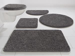 Kinzler Badematte Chaozhou, Höhe 20 mm, rutschhemmend beschichtet, fußbodenheizungsgeeignet, Badteppich, Uni Farben, rechteckig, rund & als 2-tlg. Set erhältlich