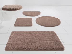Kinzler Badematte Chaozhou, Höhe 20 mm, rutschhemmend beschichtet, fußbodenheizungsgeeignet, Badteppich, Uni Farben, rechteckig, rund & als 2-tlg. Set erhältlich