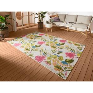 HANSE Home Outdoorteppich "Flowers and Leaves", rechteckig, 3 mm Höhe, strapazierfähig, robust, pflegeleicht, fußbodenheizungsgeeignet