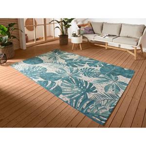 Hanse Home Flair Binnen & Buitenkleed Tropical Leaves - Blauw