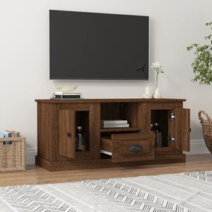 vidaXL Tv-meubel 100x35,5x45 cm bewerkt hout bruineikenkleurig