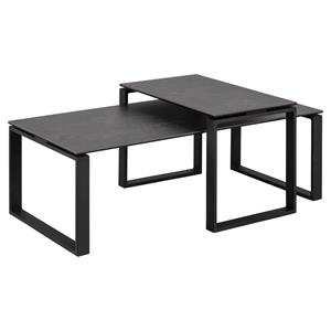 Hioshop Kamma salontafel set zwart.