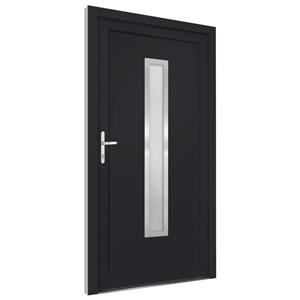vidaXL Voordeur 108x208 cm PVC antracietkleurig