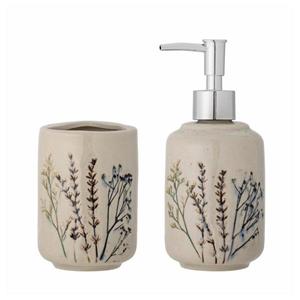Bloomingville - Bea Soap Dispenser Set - Stoneware
