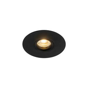 Qazqa Moderne Inbouwspot Zwart 12 Cm - Buco