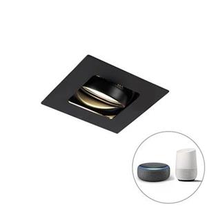 QAZQA LED Inbouwspot artemis - Zwart - Modern - L 10cm