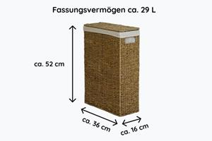 Animal-design Wäschetonne, Nischen-Wäschekorb 29L, 50L oder 80L in versch. Größen, Nischenkorb aus Seegras geflochten