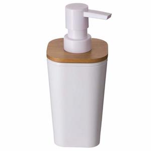 5Five Zeeppompje/zeepdispenser van kunststeen - wit - 300 ml - Zeeppompjes