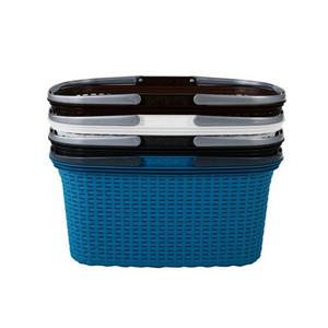 Rival Wäschekorb Wäschekorb Rattan-Design, 32 Liter, 56 x 37 x 28 cm (Farbe zufällig, 1 Stück)