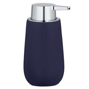 WENKO Zeepdispenser Badi Donkerblauw keramiek, 320 ml (1-delig)