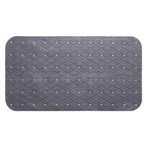 5Five Anti-slip badkamer douche/bad mat grijs 70 x 35 cm rechthoekig - Badmatjes