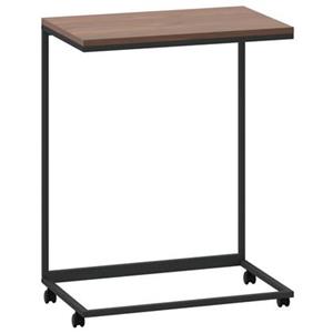 Vidaxl Beistelltisch Mit Rollen Schwarz 55x35x70 Cm Holzwerkstoff