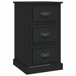 VidaXL Nachtkastje 39x39x67 cm bewerkt hout zwart