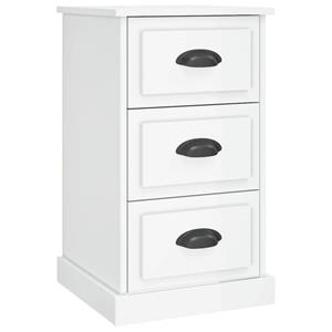 VidaXL Nachtkastje 39x39x67 cm bewerkt hout hoogglans wit