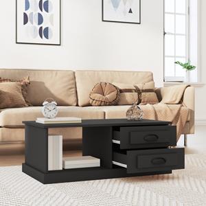 vidaXL Salontafel 90x50x35 cm bewerkt hout zwart