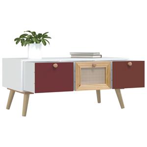 vidaXL Salontafel met lades 80x40x35,5 cm bewerkt hout