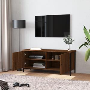 Vidaxl Tv-schrank Mit Türen Braun Eiche 102x35x45cm Holzwerkstoff