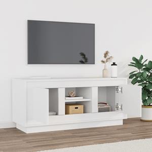 vidaXL Tv-meubel 102x35x45 cm bewerkt hout wit