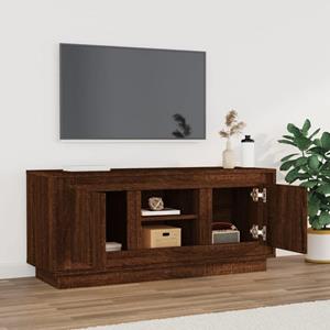 vidaXL Tv-meubel 102x35x45 cm bewerkt hout bruineikenkleurig