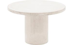 Goossens Salontafel Stone rond, beton wit, urban industrieel, 50 x 31 x 50 cm