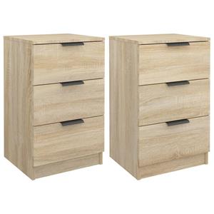 VidaXL Nachtkastjes 2 st 40x36x65 cm sonoma eikenkleurig