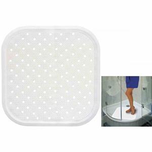 SÄNGER Badematte Badematte Badvorleger Duschvorleger Badteppich Duschmatte weiß 56 x 56 , Höhe 5 mm, Gummi