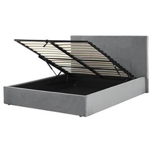 Beliani LORIENT Bed met opberger Grijs 160x200