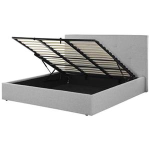 Beliani LORIENT Bed met opberger Grijs 180x200