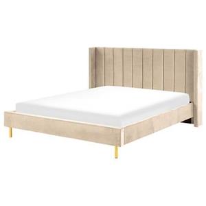 Beliani VILLETTE Bed Beige 180x200
