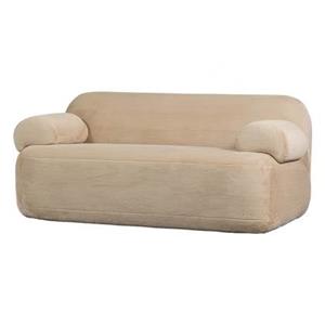 WOOOD Sofa Sofa Jolie 2-Sitzer - Kunstpelz Natur, freistellbar