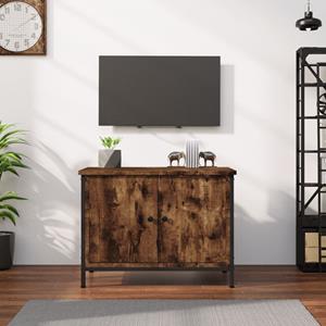 Vidaxl Tv-schrank Mit Türen Räuchereiche 60x35x45 Cm Holzwerkstoff