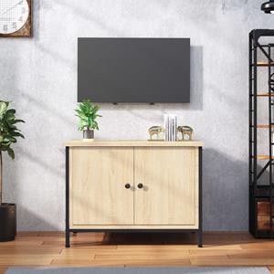 Vidaxl Tv-schrank Mit Türen Sonoma-eiche 60x35x45 Cm Holzwerkstoff