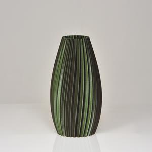 Jasmin 3D vaas 19x10cm Groen Metallic