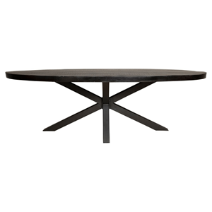 Starfurn Ovale eettafel Denver Black | 180 cm