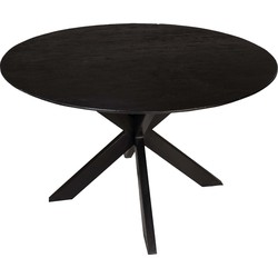 Giga Meubel Eettafel Romeo Zwart Rond 120cm - 