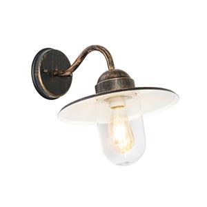 Qazqa Landelijke Buiten Wandlamp Antiek Goud Ip44 - Kansas