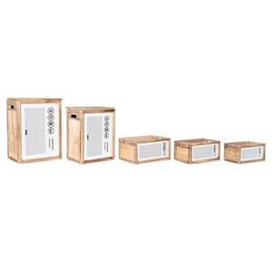 DKD Home Decor Wäschekorb Korb für schmutzige Wäsche  natürlich Paulonia-Holz 40 x