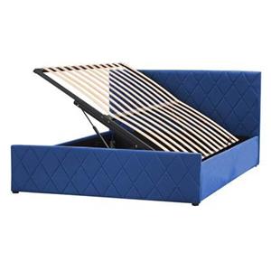 Beliani ROCHEFORT Bed met opberger Blauw 140x200