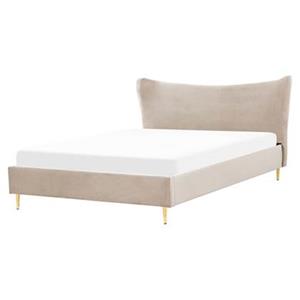 Beliani CHALEIX Bed Grijs 160x200