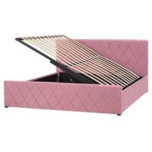 Beliani ROCHEFORT Bed Roze 160x200